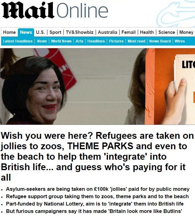 Daily Mail Hillingdon refugee outings story