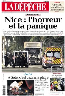 France lorry terror attack - La Depeche