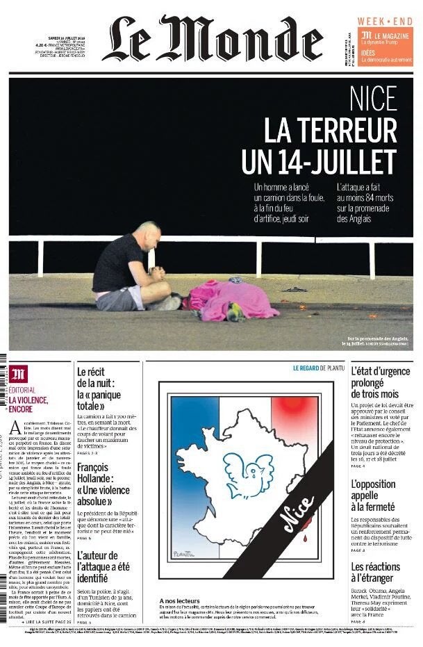 France lorry terror attack - Le Monde