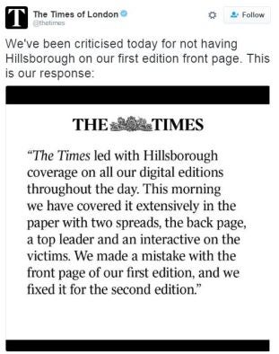 The Times Hillsborough apology