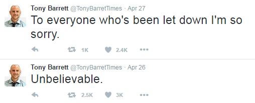 Tony Barrett Hillsborough tweets