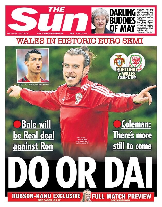 Wales - The Sun Welsh edition front