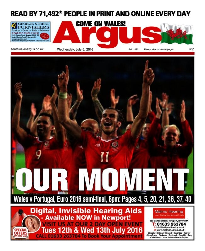 Wales - Wales Argus front