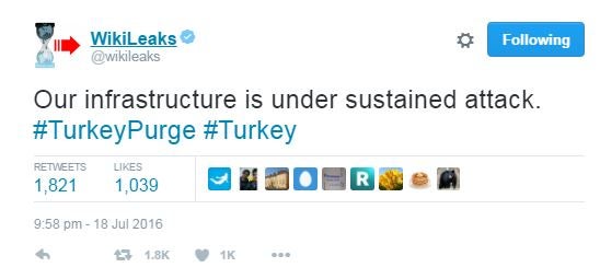 Wikileaks Turkey attack TWEET