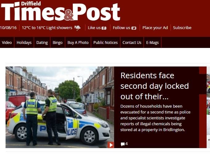 The Driffield Times and Post website