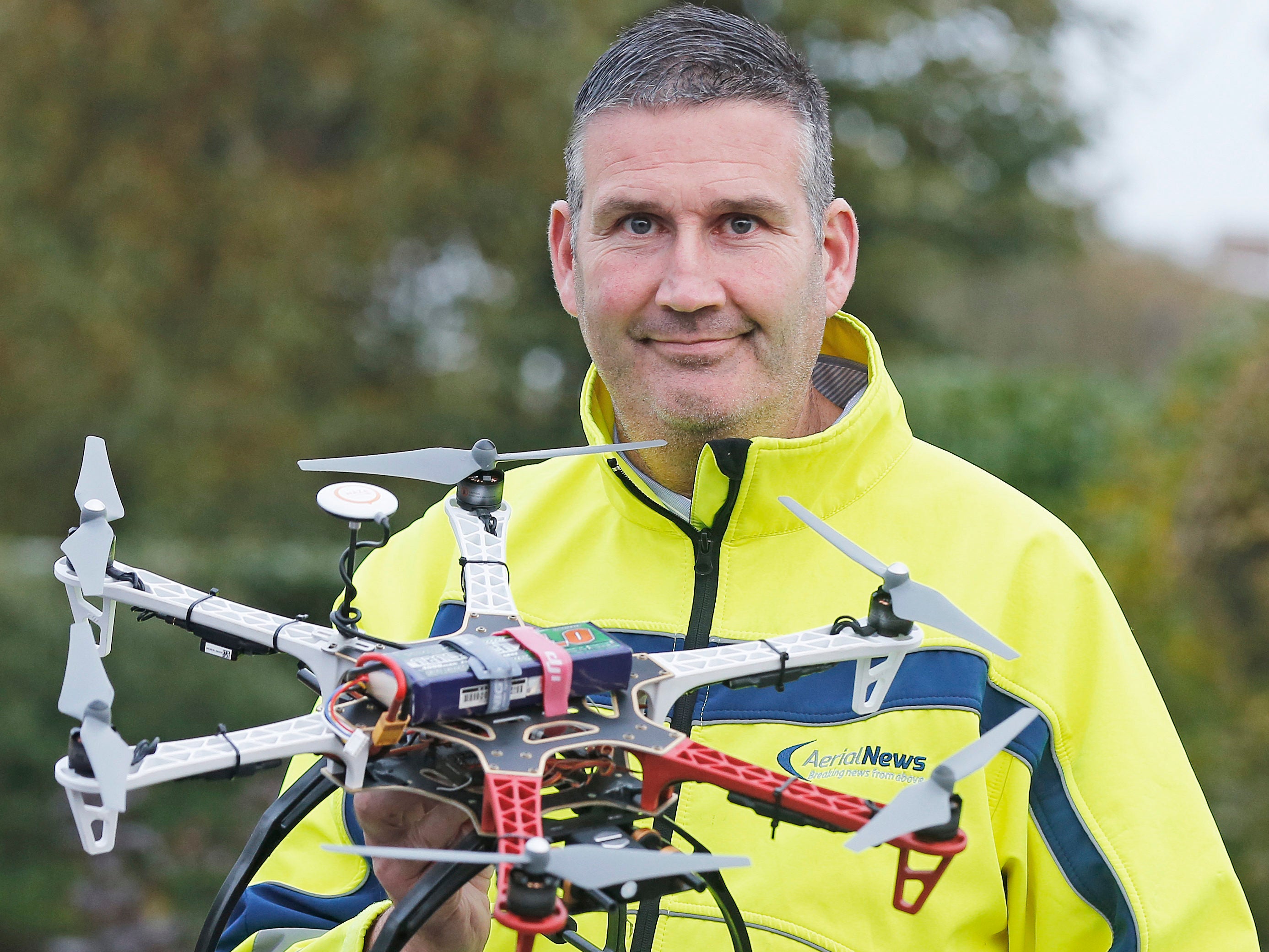 Eddie Mitchell with his drone