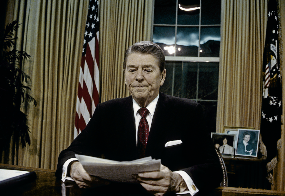 President Ronald Reagan (credit: Mark Reinstein/ Shutterstock)