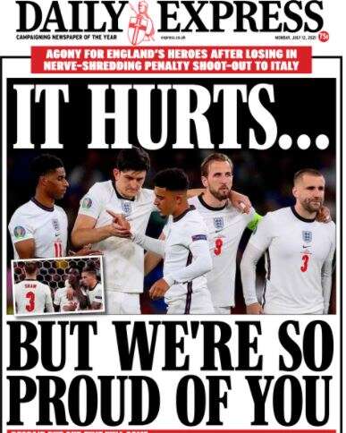 Euro final front pages: Daily Express